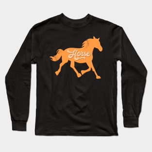 Horse Text Long Sleeve T-Shirt